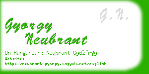 gyorgy neubrant business card